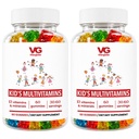 VITA Globe Kids Complete Multivitamin Gummies – with Vitamins A, C, D, E, B6 & B12, Daily Immune, Growth & Wellness Support, Great-Tasting Chewable Supplement for Children – 120 Count (Pack of 2)