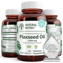 Natürliche Nutra Organic Flaxseed Öl Softgels, fördert Haarwachstum, Hilfe in Gewichtsverlust, hilft Boost Immunsystem, fördert gesundes Nervensystem und Haarwachstum, Omega 3 6 9, 1000 mg, 90 Softgels