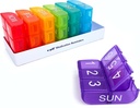 e-Pill 6 Mal pro Tag x 7 Tage Wöchentliche Pille Organizer, Vitamin und Medizin Box - Mehrfarbig