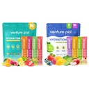 Venture Pal Sugar Free Electrolyte Powder Packets - Liquid Daily IV Drink Mix for Rapid Hydration & Party Recovery | 5 Vitamine & 7 Elektrolyte| Keto Friendly | Non-GMO | Certified Vegan | 16 Sticks