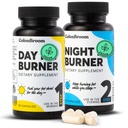 ColonBroom Day & Night Burner Supplements, Pillen für Damen/Men mit Inulin, L-Carnitin, Coenzym Q 10, Korn des Paradieses und mehr, Colon Broom 60 Vegan Kapseln pro Container