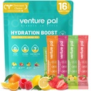 Venture Pal Sugar Free Electrolyte Powder Packets - Liquid Daily IV Drink Mix for Rapid Hydration & Party Recovery | 5 Vitamine & 7 Elektrolyte| Keto Friendly | Non-GMO | Certified Vegan | 16 Sticks