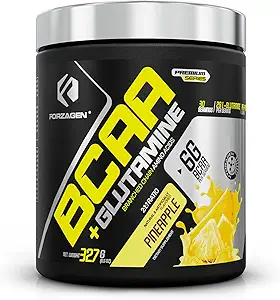 Forzagen BCAAS Aminosäuren Pulver mit Glutamin BCAA Pulver, verzweigte Kette Aminosäuren ergänzt Pulver, BCAA Lean Energy Pre Workout - Post Workout Muskel-Recovery Powder, 30 Portionen