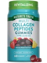 Nature's Truth Multi Collagen Gummies | Typ I, II, III, V, X | 60 Count | Non-GMO & Gluten Free Complex Supplement | Mixed Fruit Flavor