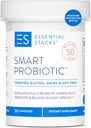 Essential Stacks Smart Probiotic - 50 Billion CFUs, 11 Probiotic Strains, 2 Prebiotics, Delayed Release Capsules - Eine tägliche probiotische Präbiotikum für Frauen und Männer (30 Kapseln)