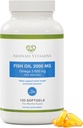 Halal Omega-3 Fish Oil 2000mg, 120 Softgels, Halal Certified (ISNA genehmigt), Non-GMO, Glutenfrei, High EPA & DHA Omega 3 Supplement