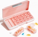 Betife AM PM Pill Organizer 2 mal täglich, 7 Tage Pille Box Wöchentliche Pille Organizer Reisen mit separaten Container, Portable Daily Medicine Planner Dispenser Fall für Vitamin, Fischöle, Beilagen