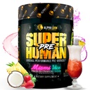 ALPHA LION Superhuman Pre Workout Powder, Beta Alanine, L-Taurine & Tri-Source Koffein für nachhaltige Energie & Fokus, Nitric Oxide & Citrulline für Pumpe (21 Servings, Miami Vice)