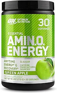 Optimum Nutrition Amino Energy mit grünem Tee und grünem Kaffee Extrakt, Geschmack: Grüner Apfel, 65 Portionen, 1.29 Pfund (Packung von 1) (Packaging Mai Vary)