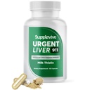 Urgent Liver 911 Herbal Liver Support Supplement Leberreiniger Detox & Repair Formel mit Milchdistel Silymarin Dandelion Wurzel und Artichoke Extrakt für Lebergesundheit, 60 Kapseln (1)