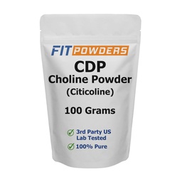 Citicoline-Pulver, CDP Choline-Pulver mit Scoop, Non-GMO, Kognitive Ergänzung für Gedächtnis und Lernen (100 Gramm)