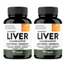 Sandhu's Liver Cleanse Detox & Repair Support | 70 Kapseln (Pack von 2) | Kräuterergänzung für Lebergesundheit | Milch Thistle Dandelion Root Andrographis mit 8 Mineralien