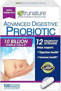 Trunature Advanced Digestive Probiotic, Weiß, 100 Count