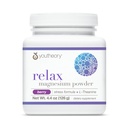 Youtheory Relax Magnesium Powder - Vegan Stress-Ergänzung mit L-Theanin & GABA* - Unterstützt Entspannung* - Milch, Soja & Glutenfrei - Berry, 4.4 Unze