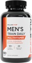 Regel 1 R1 Men’s Train Daily - 180 Tablets - Sport Multivitamin mit Aminos, Antioxidantien, Enzyme & Superfoods - 60 Servietten