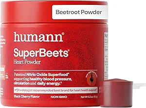 HumanN SuperBeets Beetroot Powder - Nitric Oxid Boost für Blutdruck, Zirkulation & Herzgesundheit Unterstützung - Non-GMO Superfood Supplement - Original Apple Flavor, 30 Servietten