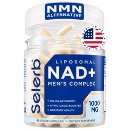 NAD+ Ergänzungen für Männer – Nitric Oxid Prostate Health Supplements für Männer mit Resveratrol, CoQ10, L Citrulline und Lycopin für Anti-Aging, Stamina & Cellular Energy Support 60 Kapseln
