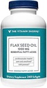 Der Vitamin Shoppe zertifizierte Bio Flax Seed Oil 1000MG, essentielle Fettsäuren, die Herz-Kreislauf-Gesundheit, Unrefined & Pesticide Free, kalt gepresstes Flax Seed Oil (240 Softgels)