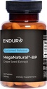 MegaNatural BP, Grape Seed Extract Ergänzungen mit Sustained-Release California Grape Seed Extract Kräuterergänzungen für optimierte Absorption & unterstützt Energie, 150 mg, 120 Tabletten