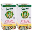 Sanar Naturals Colon Cleanser, 90 Kapseln (2 Pack) - Ballaststoffe, Kräuter und Probiotika Mischung, Verdauungsunterstützung, Colon Cleanse Supplement für Damen & Herren