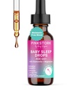 Pink Stork Baby Schlaftropfen, natürlich Unterstützung Schlaf ohne Melatonin für Kinder, Kleinkinder und Kinder, Hilfe Schlaf mit Kamille und Magnesium, Baby Essentials für Bedtime, 1 Unze, 30 Servierungen