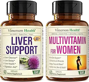 Liver Cleanse Detox & Repair Milk Thistle Supplement für Erwachsene über 40 & Multivitamin für Frauen