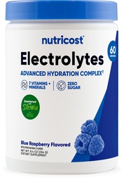 Nutricost Elektrolyt-Komplexes Pulver (60 Servierungen, Blaue Himbeere) - Hydratationsergänzungsgetränk mit Vitaminen und Mineralien