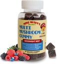 Mini Mushy's Organic Goodnight Rest Gummies | Ashwagandha, Reishi, Lions Mane, Pilze, Melatonin | Kinder Alter 2+ Natürliche Farbe, Allergikerfreundlich, Low Sugar | Berry Flavor - 30 Count