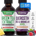 Tropfen der Natur Quercetin Flüssigkeitstropfen 750mg | Grüner Tee Extrakt 1000mg | Bundle