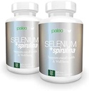 Boost Konzentration, Speicher und Energie mit Premium Selen + Spirulina - Premium Antioxidante Ergänzung für Gehirnfunktion - 120 Tage Versorgung (120 Kapseln) - (2-Pack)