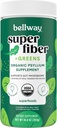 Bellway Super Fiber + Greens Powder, Sugar-Free Psyllium Husk Faserergänzungspulver mit Super Greens (30 Portionen)