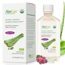 AloeCure USDA Organic Aloe Vera Juice Grape Flavor, Hergestellt innerhalb von 12 Stunden Ernte - Pure Aloe Vera Verdauungs- und Immungesundheitsergänzung, hilft Balanced Stomach Acidity, 16.7oz Flaschen