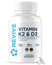 REVIVE MD Vitamin D3 & K2 - unterstützt Knochengesundheit & Muskelkraft - K2 & D3 Vitaminergänzung für Frauen & Männer Gesundheit & Gehirn Funktion