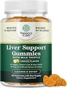 Natures Craft Cleansing Kräuter Liver Detox Gummis Liver Unterstützung Milchdistel Gummis mit Artichoke Extrakt Kurkuma und L-Carnitin - Vegan und Non-GMO - Sweet Lemon (60 Servietten)