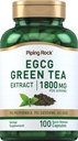 Piping Rock EGCG Grüntee Extrakt 1800 mg | 100 Kapseln | Standardisierte Ergänzung | Nicht-GVO, glutenfrei