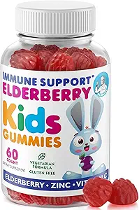 DR. MORITZ Elderberry Gummies für Kinder & Kleinkinder - Immunsystem Booster- Health Support mit Black Sambucus Elderberries Extract - Kräuter Immunität Boost Supplement