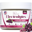 Zero Sugar - Concord Grape Electrolytes Powder - Sehr erfrischende Hydration - Koffeinfreie Energie mit allen natürlichen Inhaltsstoffen - Vegan, Keto & Paleo - Sugar Free Electrolytes Drink Mix - 30 Portionen