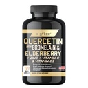 Quercetin mit Bromelain Zink Vitamin C Vitamin D Elderberry - 120 Veggie Kapseln, Non-GMO, Gluten-Free | Immun Support Supplement | Made in USA | 2 Monate Versorgung