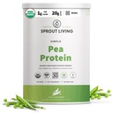Sprout Living Organic Pea Protein Powder, Unflavored, 20 Gramm pflanzliches Proteinpulver ohne künstliche Süßungsmittel, Non Dairy, Non-GMO, Vegan, Glutenfrei (2 Pfund, 38 Portionen)