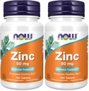JETZT Nahrungsergänzungsmittel, Zink (Zinc Gluconate) 50 mg, Unterstützt Enzymfunktionen*, Immununterstützung*, 100 Tabletten (Pack von 2)
