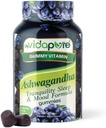Ashwagandha Gummies, High Potency Ashwagandha Root Extract mit Magnesium Glycinat, Melatonin, B6, Valerian Root, GABA, Leidenschaft Blume für Männer und Frauen. 60 Count 30 Portionen von myVidaPure