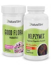 NaturalSlim Digestive Health Bundle – Good Flora & Helpzymes - Potent Probiotics & Powerful Digestive Enzymes for Better Digestion & Absorption of Food Nährstoffe | Formuliert von Frank Suarez