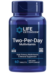 Life Extension Two-Per-Day Multivitamin – Tägliche Dosierung von Vitaminen & Minerals für Männer und Frauen - Komplette essentielle Vitaminergänzung für Energie, Gesundheit – Glutenfrei – Non-GMO – 60 Tabletten