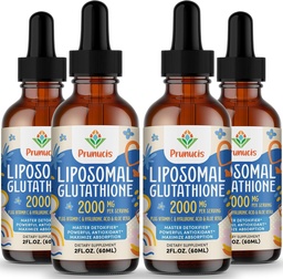 2000MG Liposomal Glutathione Flüssigkeit, 98% Absorption, Aktive Form L-Glutathione Ergänzung, Vegan freundlich, Leistungsstarke Antioxidante Komplex für Immunsystem, Aging Defense, Detox,8 FL.OZ