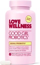 Liebe Wellness Good Girl Probiotics | Frauen Vaginale Gesundheit & pH Balance Supplement | 9-Strain Probiotic für Urinary Tract, Hefe, Odor & Immune Support | Gluten-Free | 90 CT, 90-Day Supply