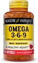 Mason Natural Omega 3-6-9 mit Fisch, Flaxseed, & Borage Öle, 60 Softgels