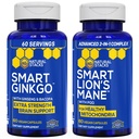 NATURAL STACKS Ginkgo Biloba + Lions Mane Mushroom Bundle - Focus & Memory Support* - 120 Kapseln