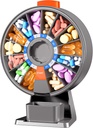 Zoksi Large Pill Organizer, Tägliche Pille Box für 7 oder 14 Tage, Wall-Mountable Pill Dispenser Hold für Medizin, Vitamin oder Ergänzungen, Wöchentliche Pille Case mit Easy Press Button (grau)