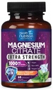 Magnesium Citrat Kapseln 1000mg - Max Absorptionspulver Magnesium für Muskel, Nerve, Knochen und Herz-Gesundheit Unterstützung, hohe Absorption Citrat-Komplex, Glutenfrei, Non-GMO - 60 Kapseln