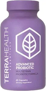 Terra Health Essentials Advanced Probiotics | 50 Billion CFU | Reduce Bloating & Gas, Immununterstützung | 30-Day Supply (60 Kapseln)